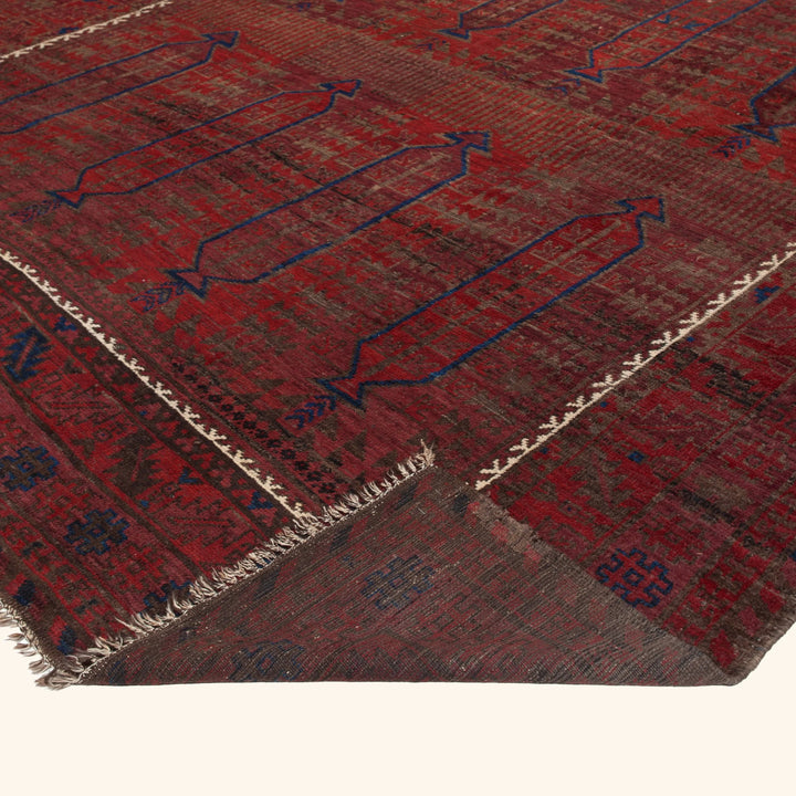 Red Vintage Baluch Wool Rug - 8'4" x 15'9"