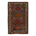 Multi Vintage Traditional Wool Rug - 4'2" x 6'6"