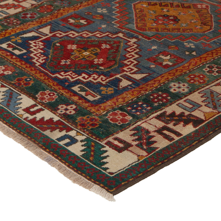 Multi Vintage Traditional Wool Rug - 4'2" x 6'6"