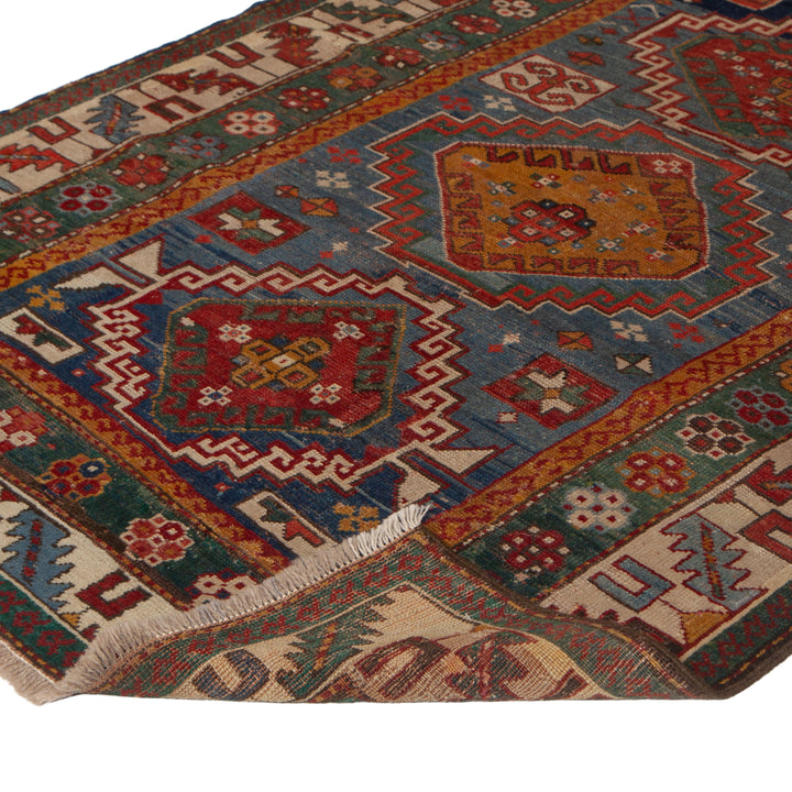 Multi Vintage Traditional Wool Rug - 4'2" x 6'6"