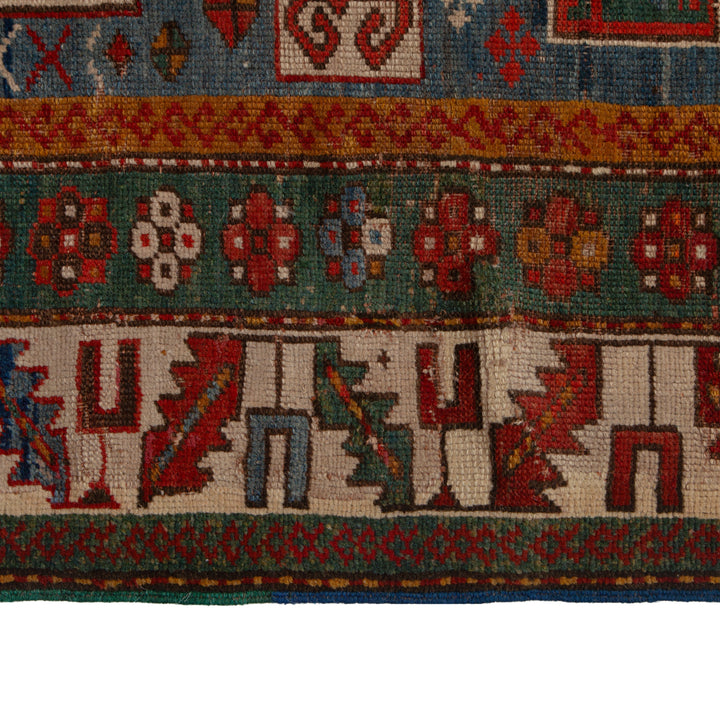 Multi Vintage Traditional Wool Rug - 4'2" x 6'6"