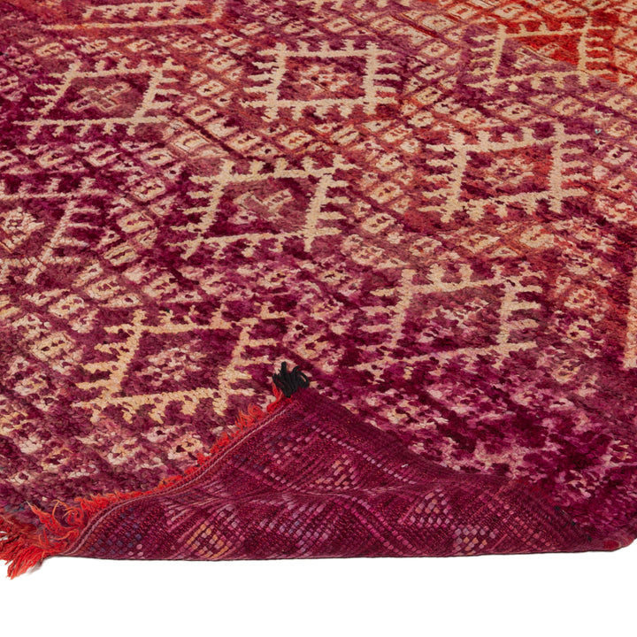 Pink Vintage Moroccan Wool Rug - 5'7" x 13'1"