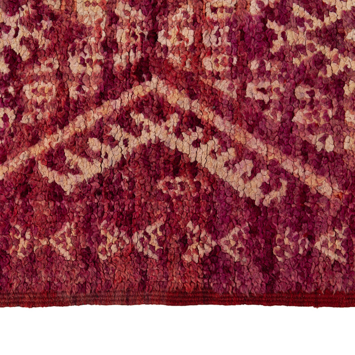 Pink Vintage Moroccan Wool Rug - 5'7" x 13'1"