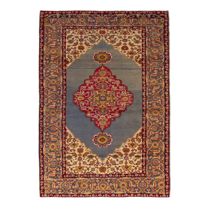 Vintage Traditional Anatolian Wool Rug - 3'11" x 5'10"