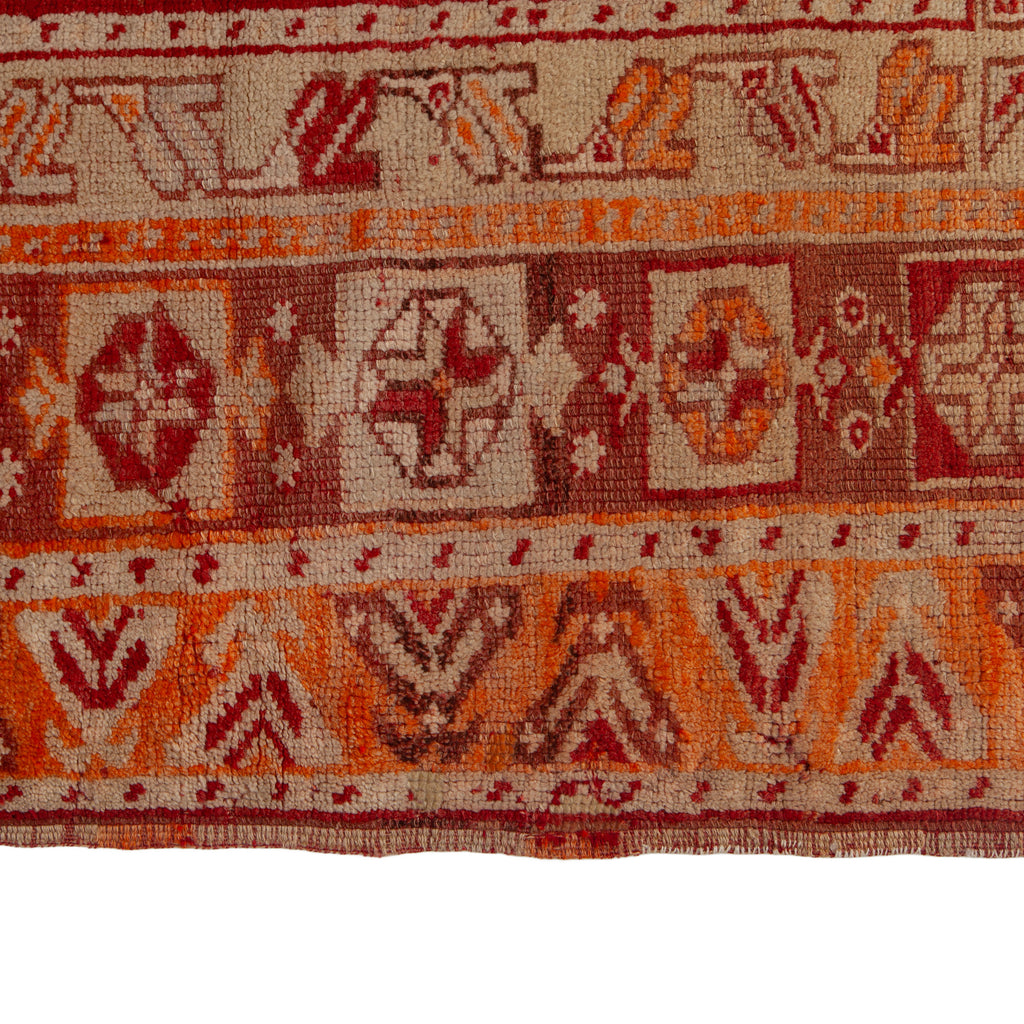 Red Vintage Traditional Wool Rug - 3'10" x 5'8"