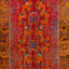 Orange Vintage Traditional Anatolian Wool Rug - 4'2" x 13'9"