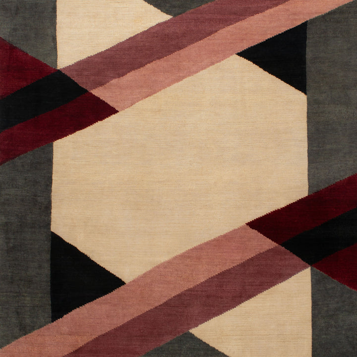 Multi Modern Wool Rug - 7'10" x 9'10"