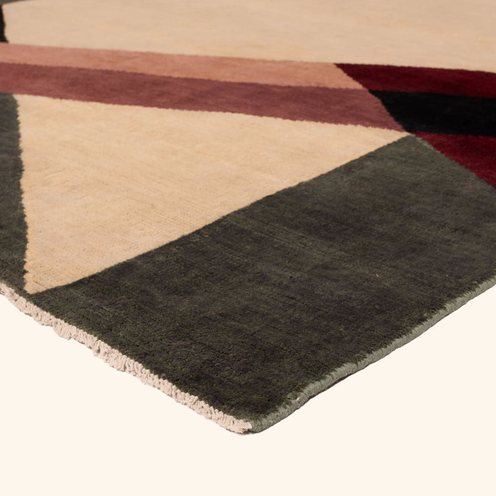 Multi Modern Wool Rug - 7'10" x 9'10"