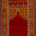 Red Vintage Traditional Wool Rug - 3'11" x 5'11"