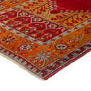 Red Vintage Traditional Wool Rug - 3'11" x 5'11"