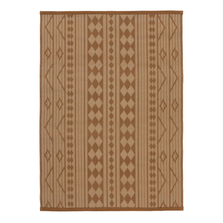 Brown Flatweave Leather Rug - 4' x 6'