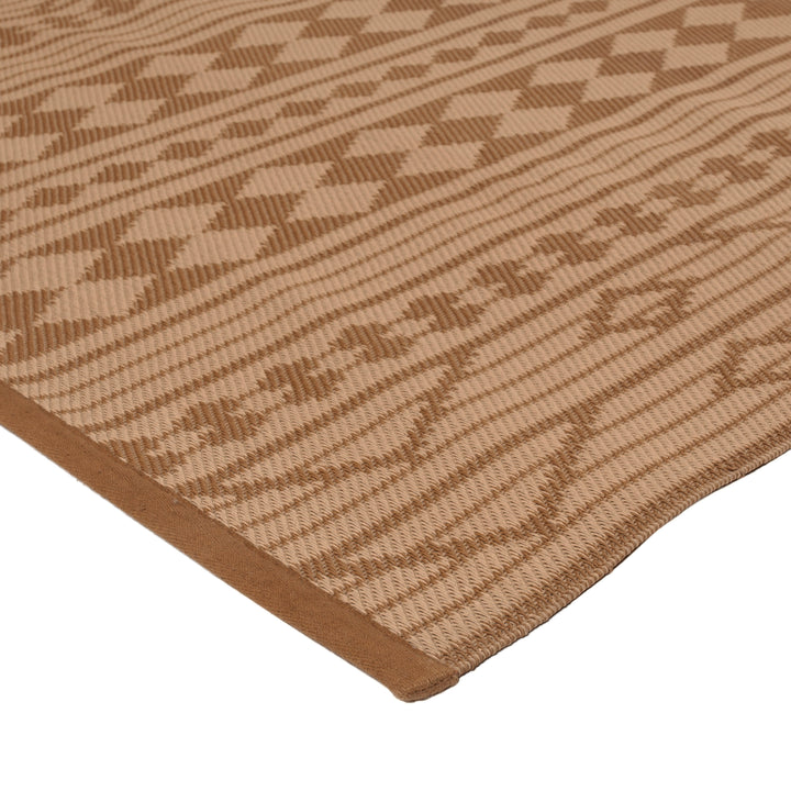 Brown Flatweave Leather Rug - 4' x 6'