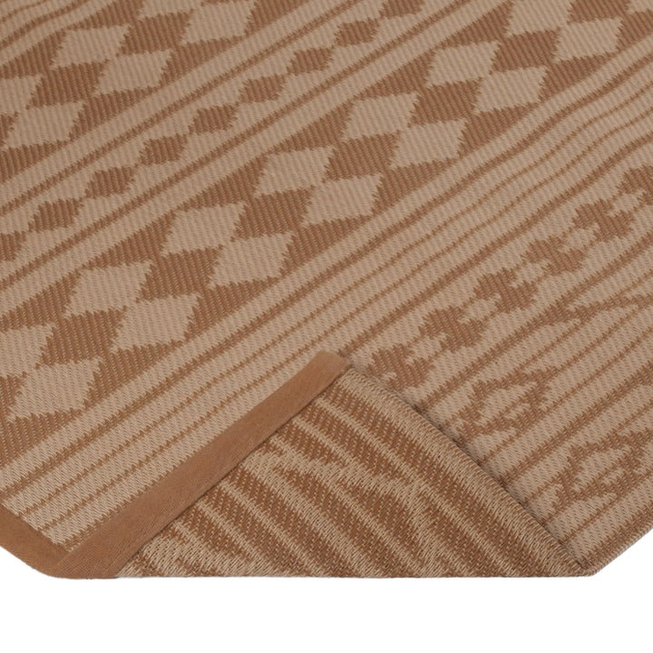 Brown Flatweave Leather Rug - 4' x 6'