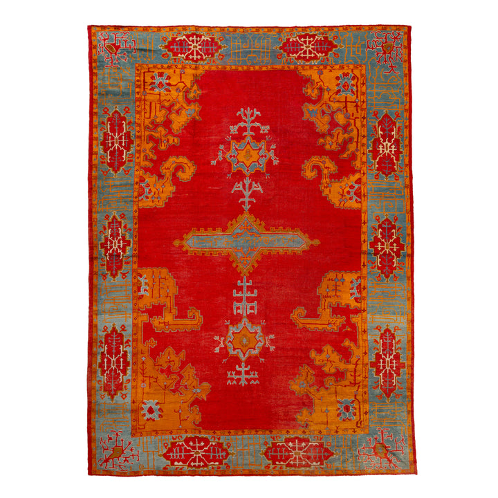 Red Vintage Traditional Anatolian Wool Rug - 12" x 16'4"