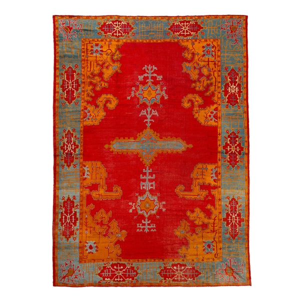 Red Vintage Traditional Anatolian Wool Rug - 12" x 16'4"