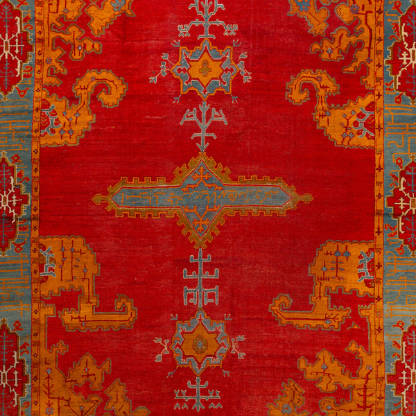 Red Vintage Traditional Anatolian Wool Rug - 12" x 16'4"