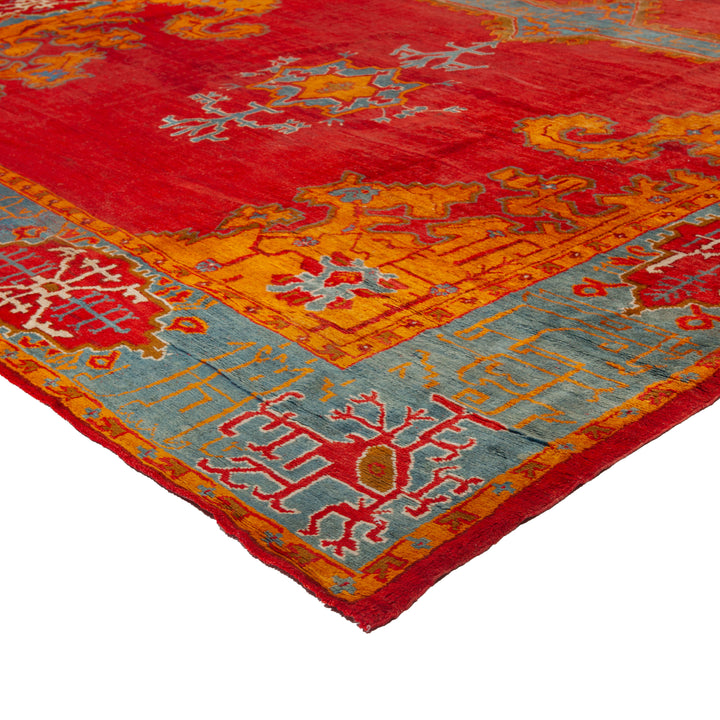 Red Vintage Traditional Anatolian Wool Rug - 12" x 16'4"