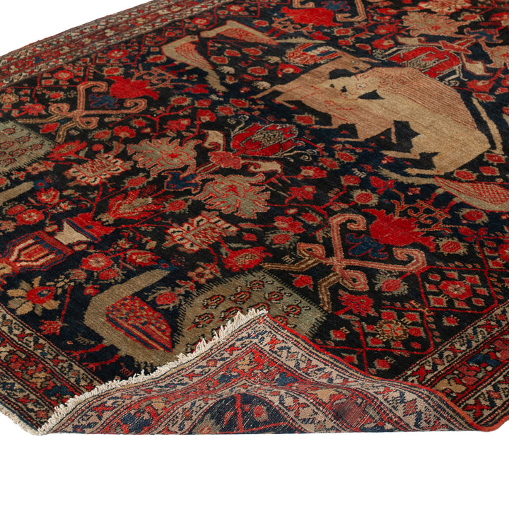 Red Traditional Wool Persian Rug - 4'8" x 6'3"