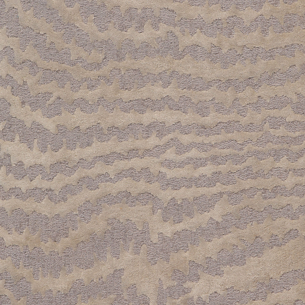 Beige Modern Wool Silk Blend Rug - 2'4" x 3'9"