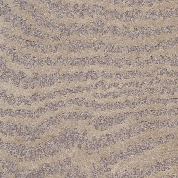 Beige Modern Wool Silk Blend Rug - 2'4" x 3'9"