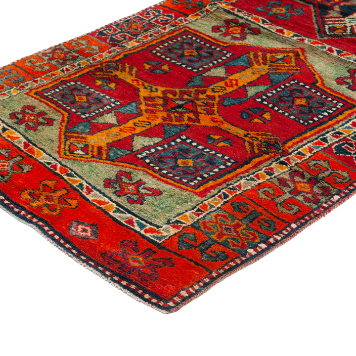 Vintage Traditional Wool Runner - 3'5" x 18'4"