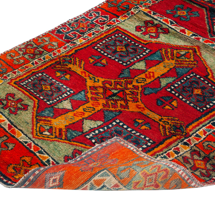 Vintage Traditional Wool Runner - 3'5" x 18'4"