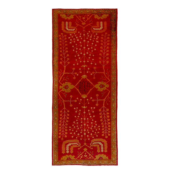 Red Traditional Wool Rug - 6'2" x 15'7"
