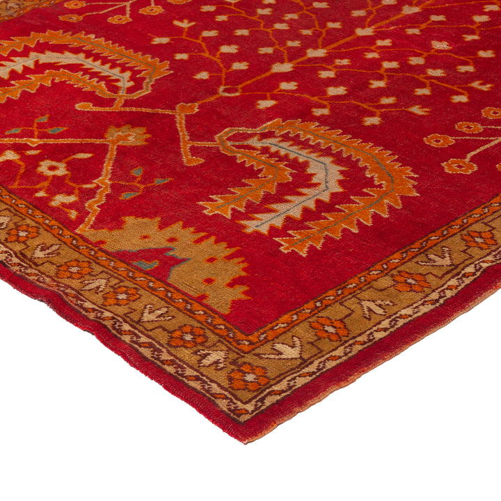 Red Traditional Wool Rug - 6'2" x 15'7"