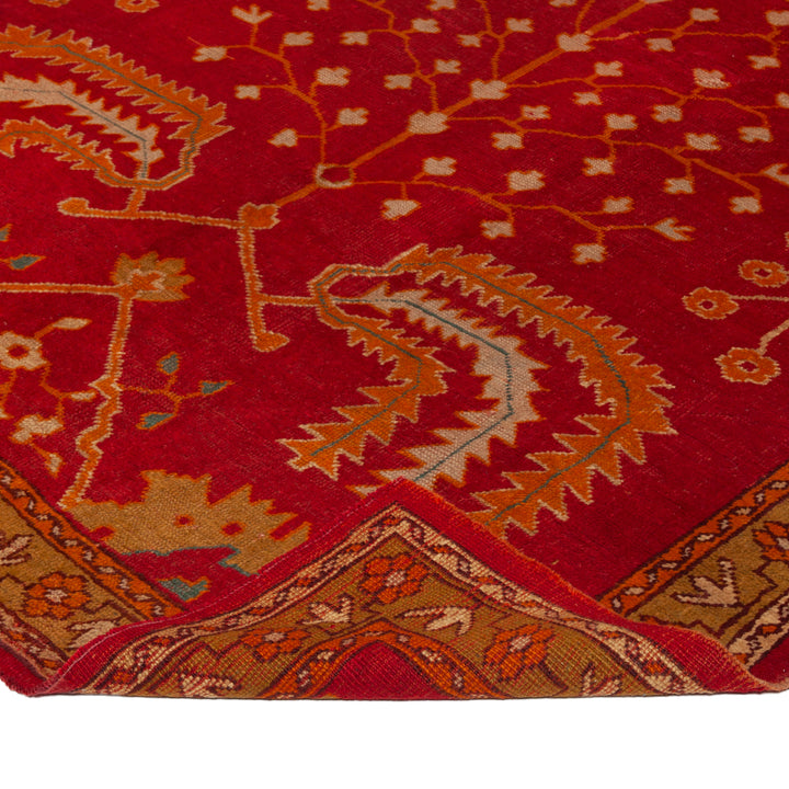 Red Traditional Wool Rug - 6'2" x 15'7"