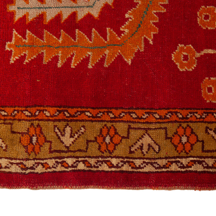 Red Traditional Wool Rug - 6'2" x 15'7"