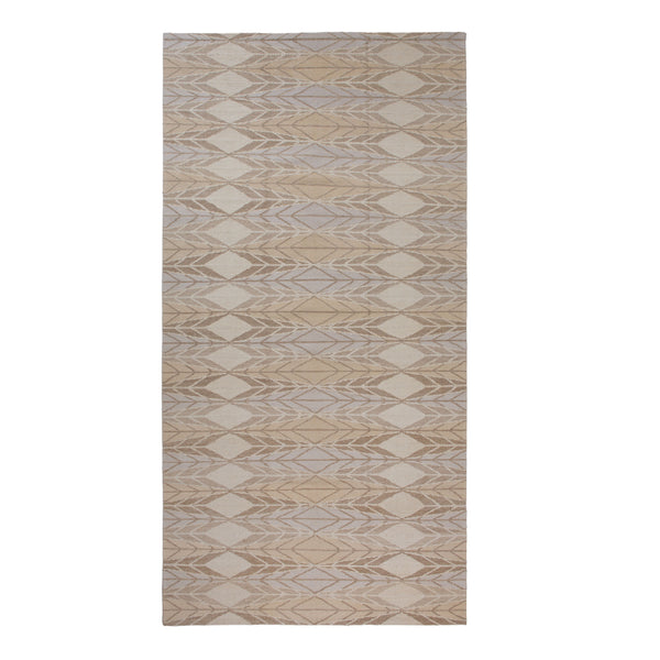 Beige Flatweave Wool Rug - 8' x 15'