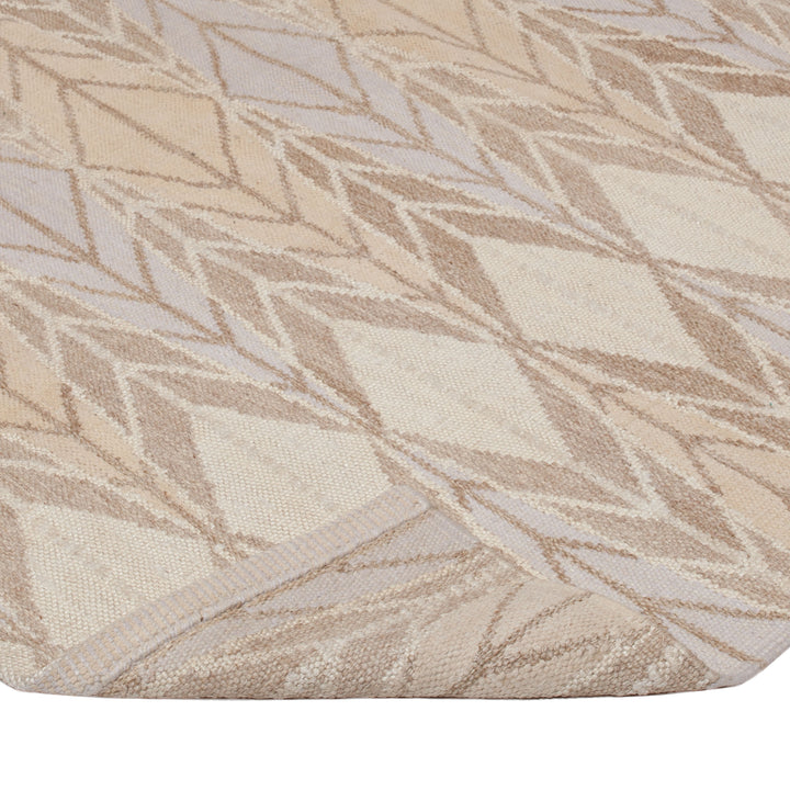 Beige Flatweave Wool Rug - 8' x 15'
