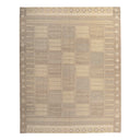 Beige Flatweave Wool Cotton Blend Rug - 9'4" x 11'8"