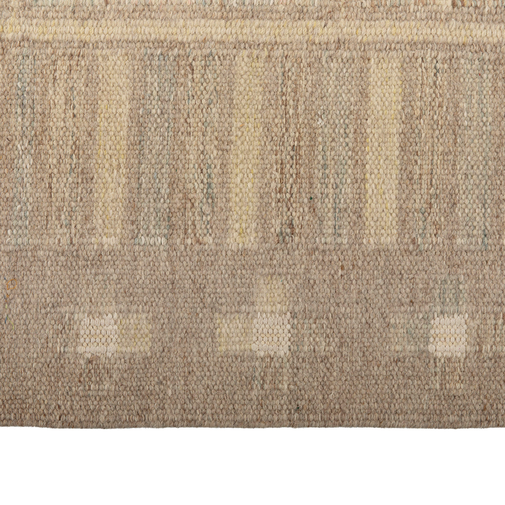 Beige Flatweave Wool Cotton Blend Rug - 9'4" x 11'8"