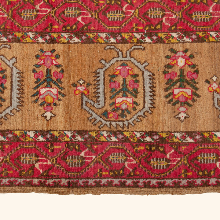 Gold Vintage Traditional Anatolian Wool Rug - 8'2" x 18'5"