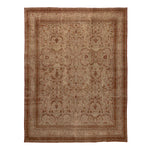 Brown Vintage Traditional Wool Rug - 9'3" x 11'10"