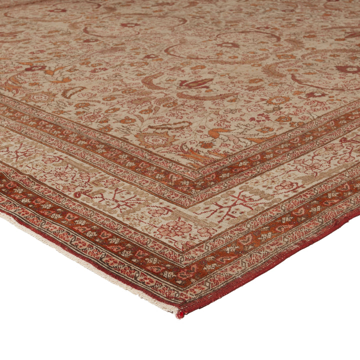 Brown Vintage Traditional Wool Rug - 9'3" x 11'10"