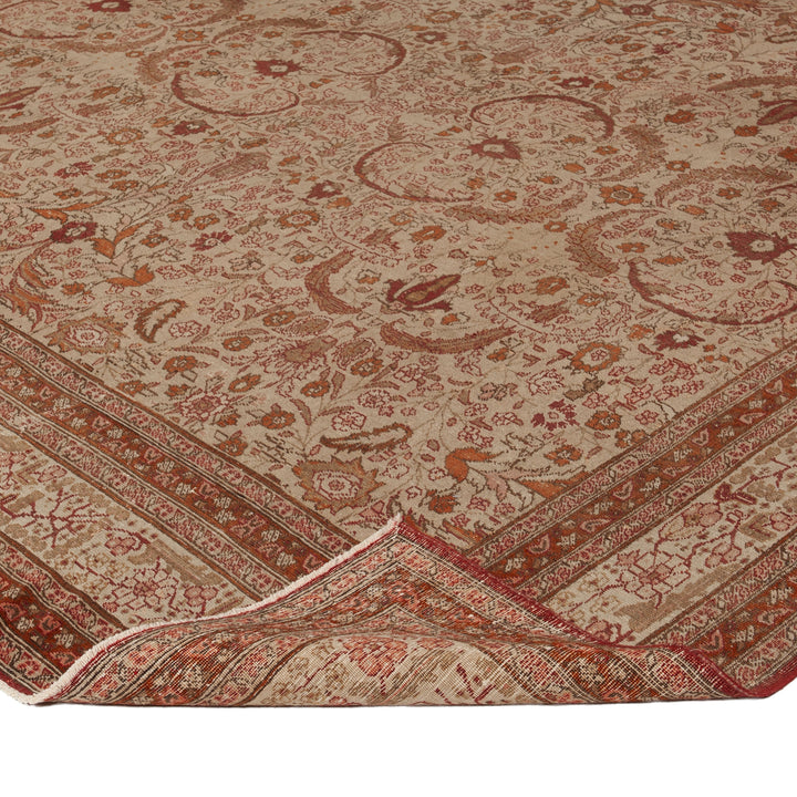 Brown Vintage Traditional Wool Rug - 9'3" x 11'10"