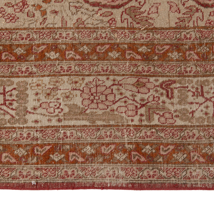Brown Vintage Traditional Wool Rug - 9'3" x 11'10"