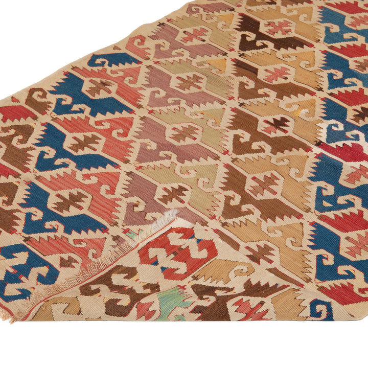 Vintage Anatolian Wool Flatweave Rug - 2'9" x 10'11"