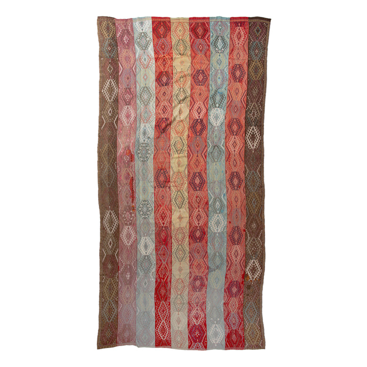Multi Vintage Flatweave Wool Rug - 8'2" x 17'11" Default Title