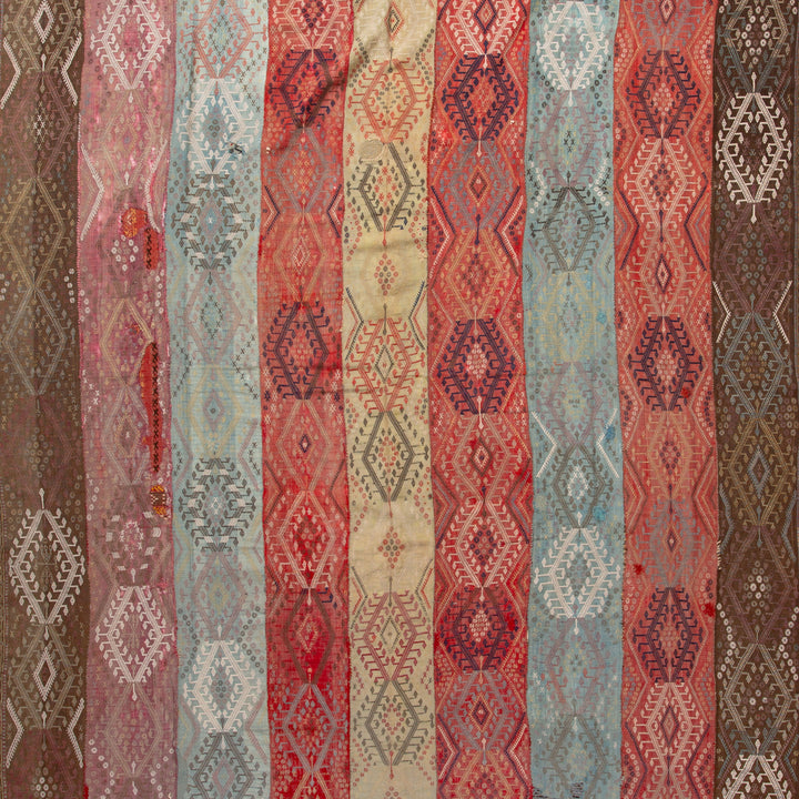 Multi Vintage Flatweave Wool Rug - 8'2" x 17'11" Default Title