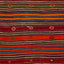 Red Vintage Flatweave Wool Kilim Runner - 5'1" x 12'3"