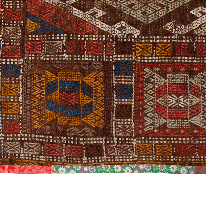 Red Vintage Flatweave Wool Turkish Kilim - 5'10" x 11'9"