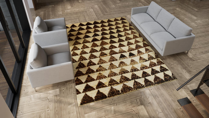 Brown Vintage Traditional Wool Kilim - 8'3" x 11'5"