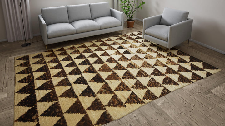 Brown Vintage Traditional Wool Kilim - 8'3" x 11'5"