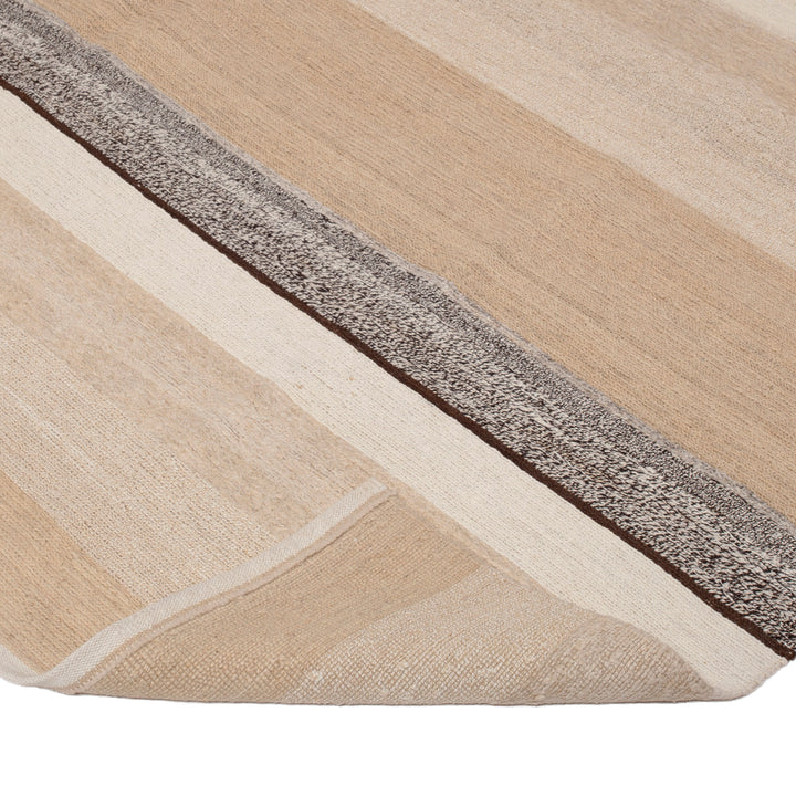 Beige Flatweave Wool Rug - 7'11" x 12'1"