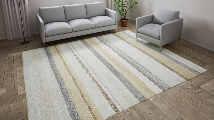 Beige Flatweave Wool Rug - 8'6" x 10'4"