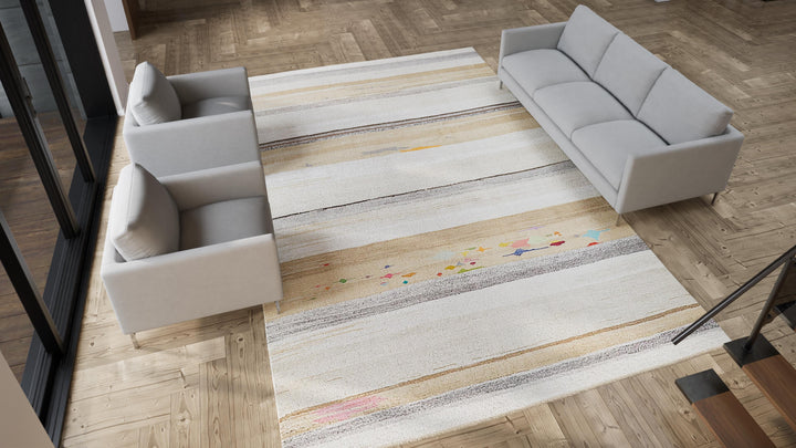 Beige Flatweave Hemp Rug - 9'11" x 14'2"