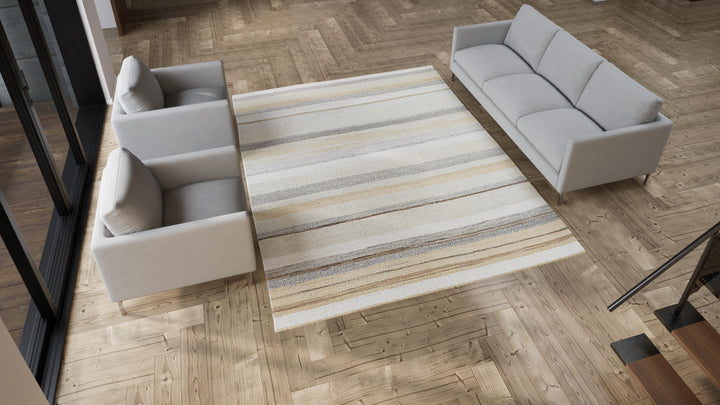 Multicolored Flatweave Hemp Rug - 8'1" x 10'1"